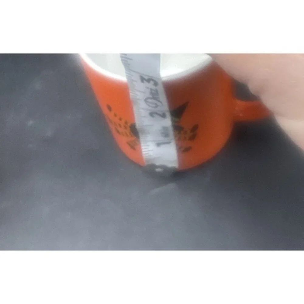 Crate & Barrel Orange Black Spider Ceramic Halloween Mugs 6oz Set‎ Of 6